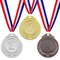 12 Pieces Award Medals 1st 2nd 3rd (Gold, Silver, Bronze) Metal Olympic Style Winner with Neck Ribbon, 2 Inches